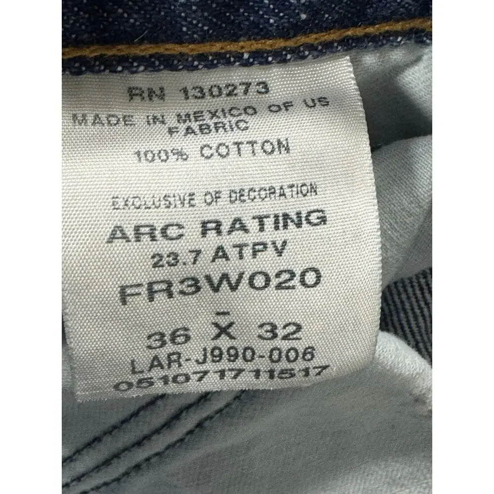 Wrangler FR Riggs Workwear Men's 36x23 Blue Carpenter Jeans Workwear Lot of 2